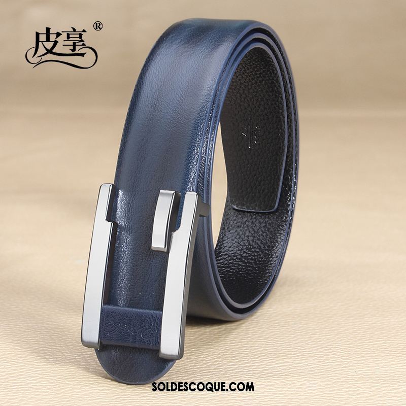 Ceinture Homme Mode Cuir Véritable Jeune Cuir De Vache Loisir Soldes