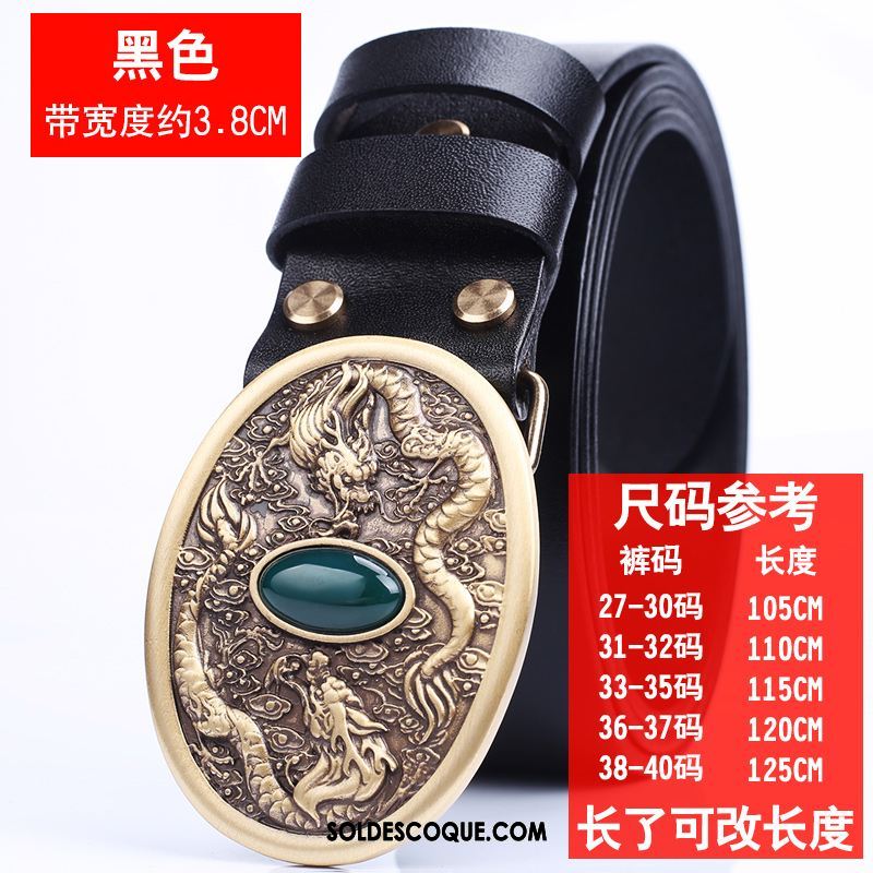 Ceinture Homme Personnalité Rétro Pure Couche De Tête Tendance En Ligne