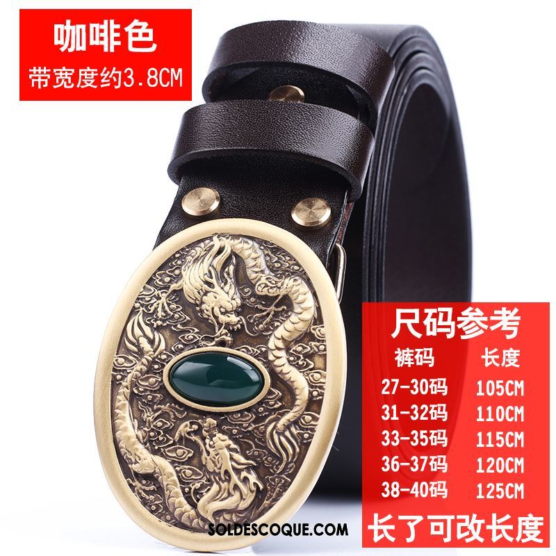 Ceinture Homme Personnalité Rétro Pure Couche De Tête Tendance En Ligne