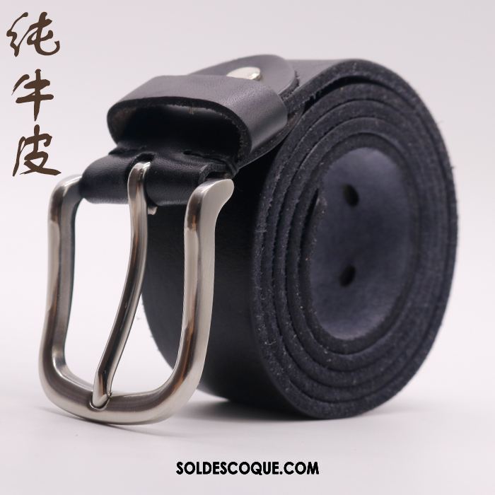 Ceinture Homme Pure Manuel Couche De Tête Cuir Véritable Boucle En Ligne