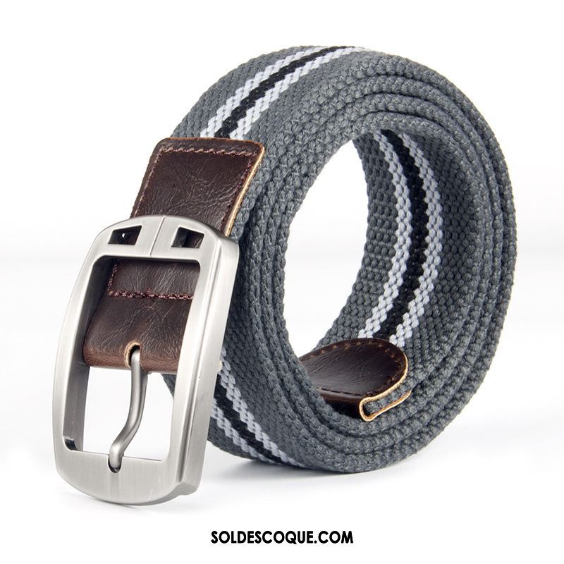 Ceinture Homme Rayé Loisir De Plein Air Femme Boucle Pas Cher