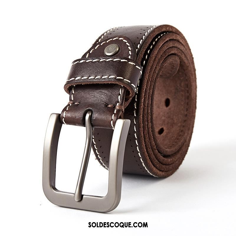 Ceinture Homme Rouge Boucle Jeunesse Cuir Véritable Cuir De Vache Pas Cher