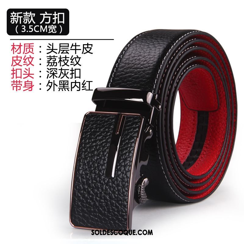 Ceinture Homme Rouge Cadeau Cuir Véritable Pure Cuir De Vache France