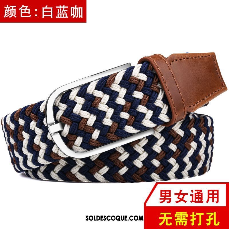 Ceinture Homme Simple Général Jeunesse All-match Élasticité Pas Cher