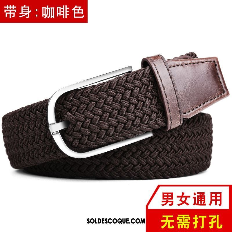 Ceinture Homme Simple Général Jeunesse All-match Élasticité Pas Cher