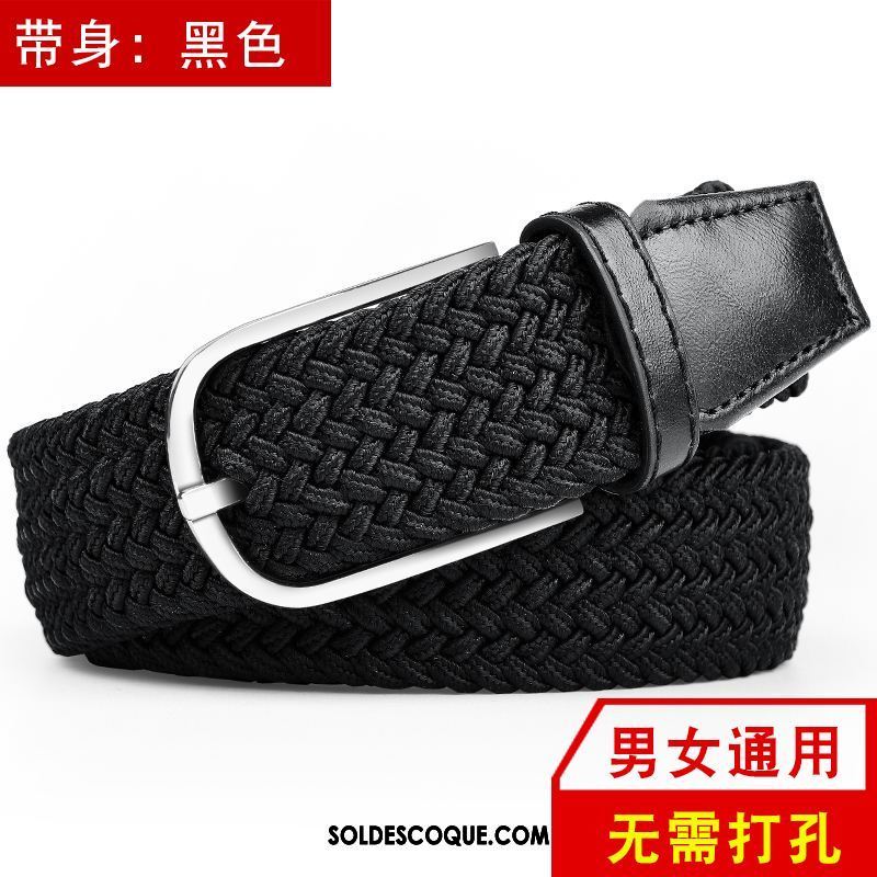 Ceinture Homme Simple Général Jeunesse All-match Élasticité Pas Cher