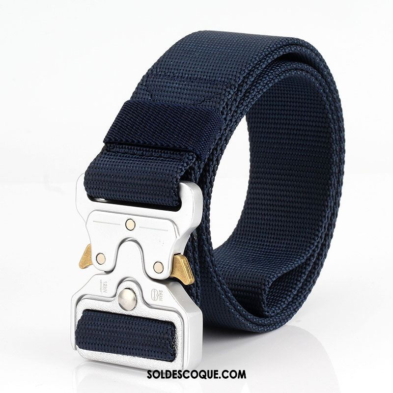 Ceinture Homme Tactique Blanc Flexible Toile Nylon En Vente