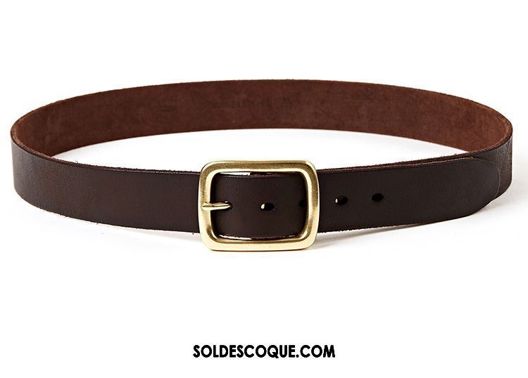 Ceinture Homme Étudiant All-match Jeunesse Cuir Véritable Tendance Soldes