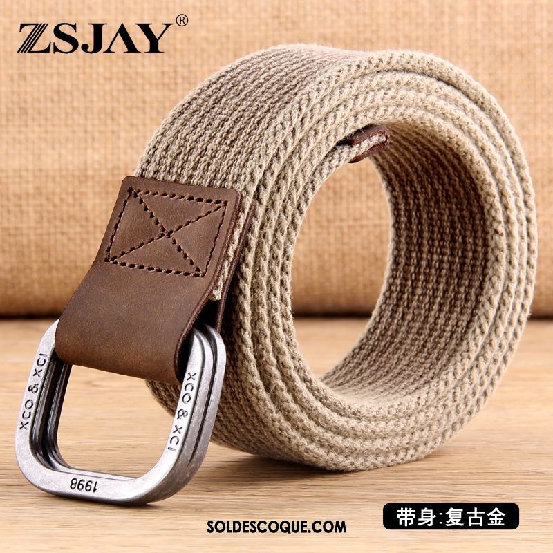 Ceinture Homme Étudiant Tendance Gris Cuir Véritable Jeans Pas Cher