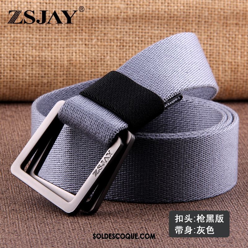 Ceinture Homme Étudiant Tendance Toile Les Adolescents Noir France