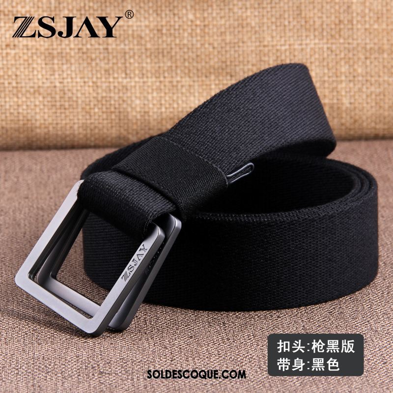 Ceinture Homme Étudiant Tendance Toile Les Adolescents Noir France