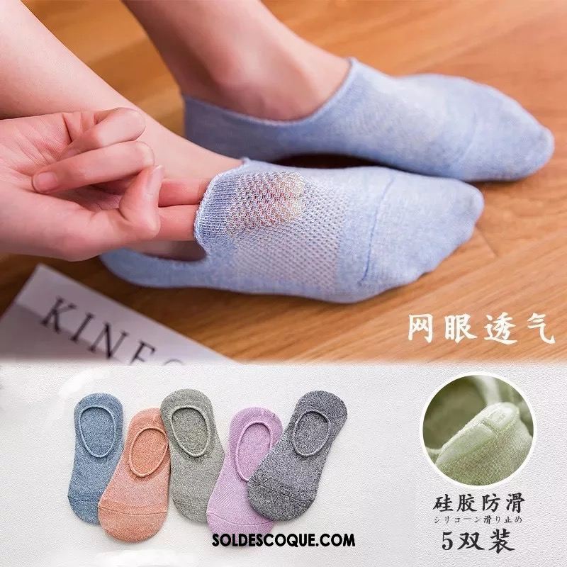 Chaussette Femme Antidérapant Charmant Faible Vert Chaussette Basse Coupée Pas Cher