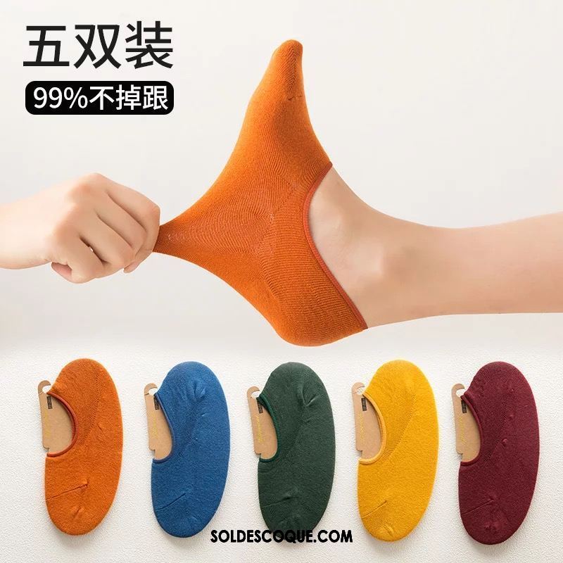 Chaussette Femme Antidérapant Charmant Faible Vert Chaussette Basse Coupée Pas Cher