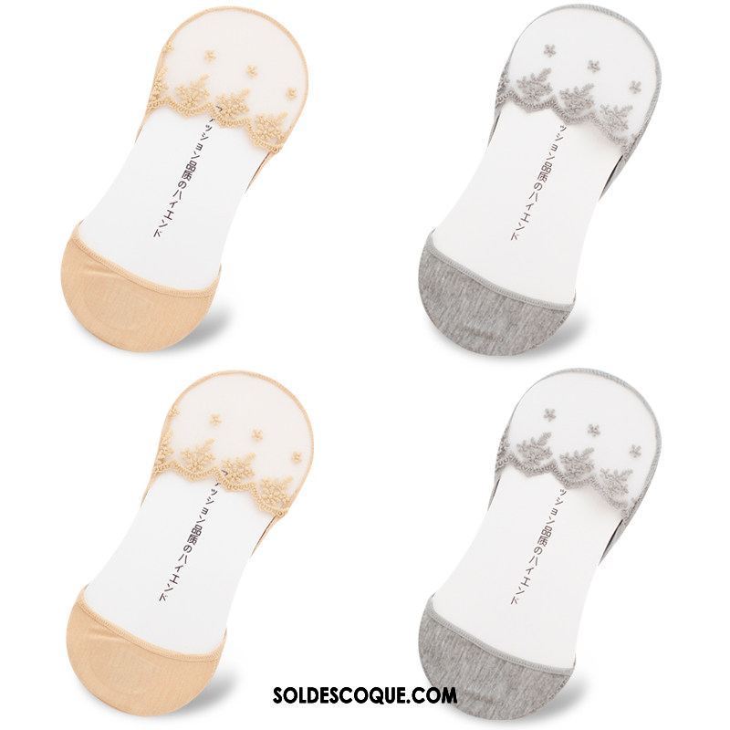 Chaussette Femme Antidérapant Chaussette De Noël Court Été Bouche Peu Profonde Soldes