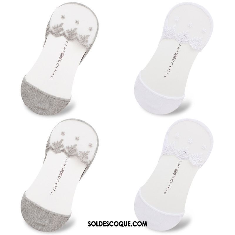 Chaussette Femme Antidérapant Chaussette De Noël Court Été Bouche Peu Profonde Soldes