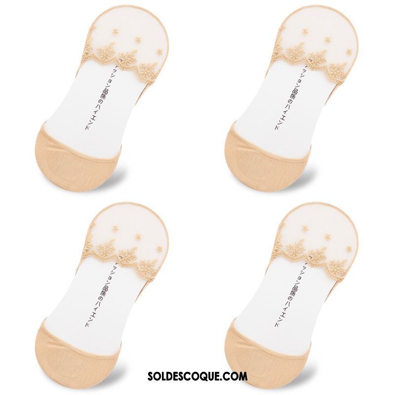 Chaussette Femme Antidérapant Chaussette De Noël Court Été Bouche Peu Profonde Soldes