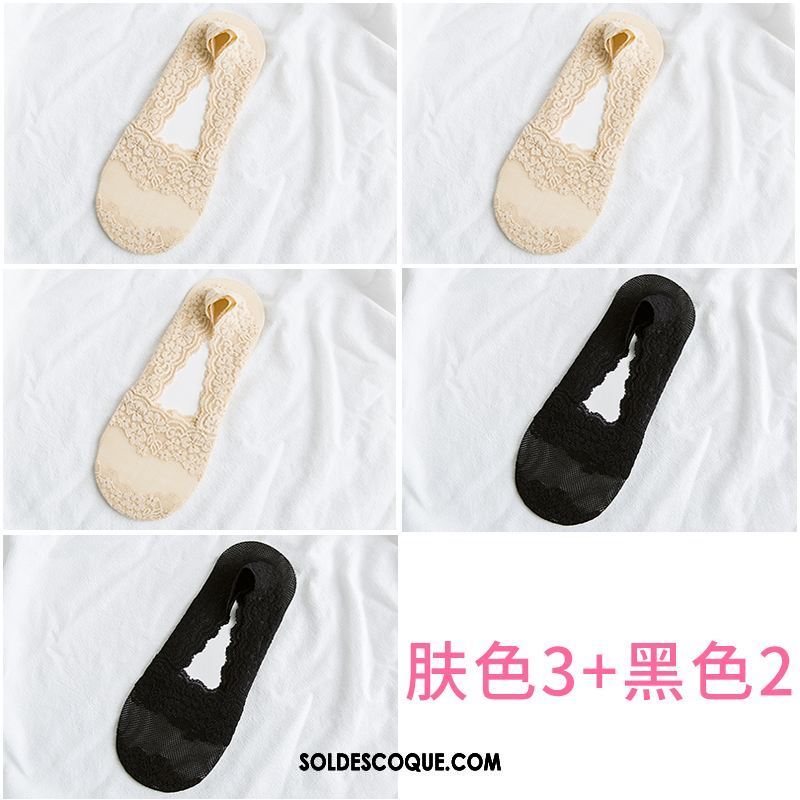 Chaussette Femme Blanc Été Invisible Bouche Peu Profonde Chaussette Courte En Vente