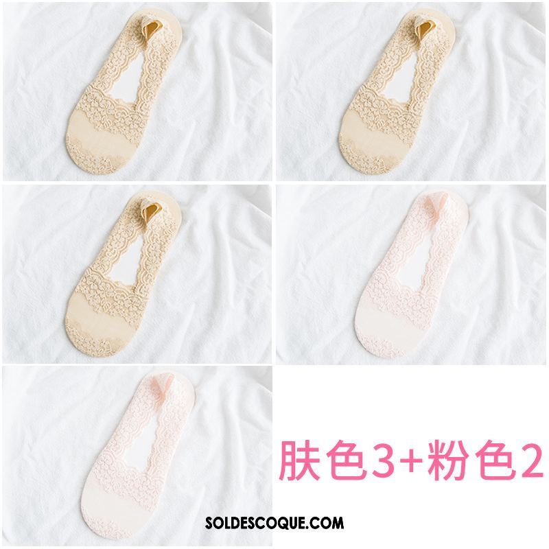 Chaussette Femme Blanc Été Invisible Bouche Peu Profonde Chaussette Courte En Vente