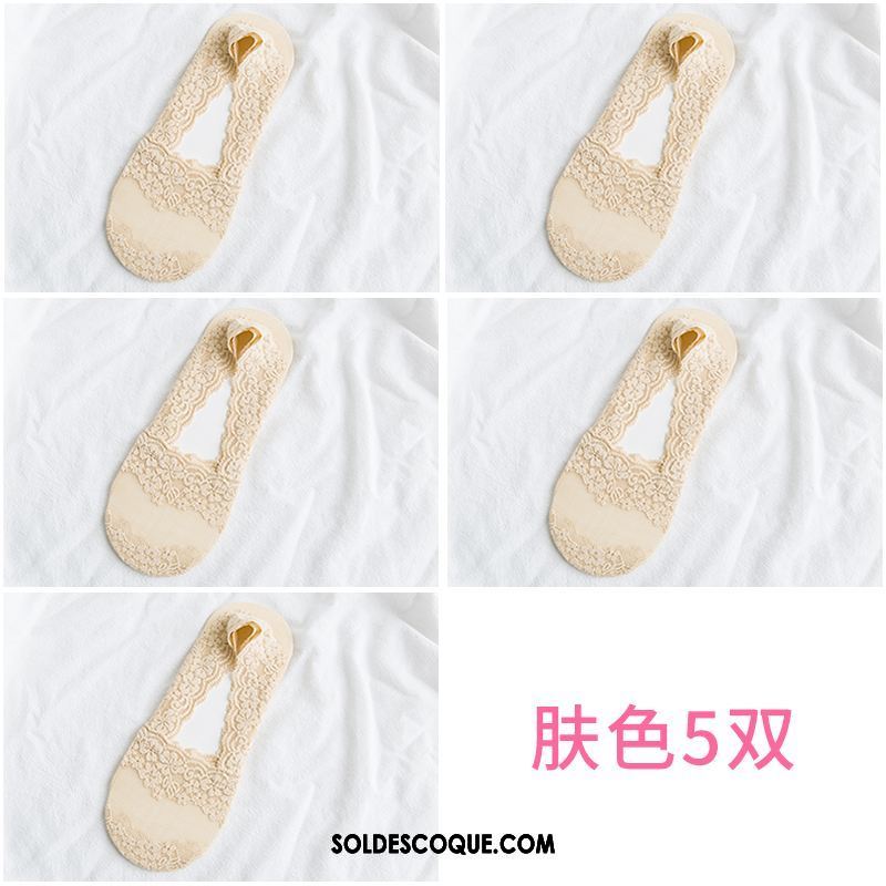 Chaussette Femme Blanc Été Invisible Bouche Peu Profonde Chaussette Courte En Vente