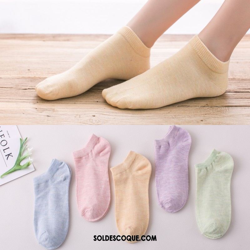 Chaussette Femme Bouche Peu Profonde Section Mince Été Charmant Coton En Ligne