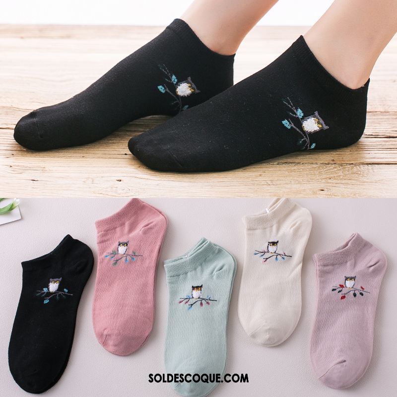 Chaussette Femme Bouche Peu Profonde Section Mince Été Charmant Coton En Ligne