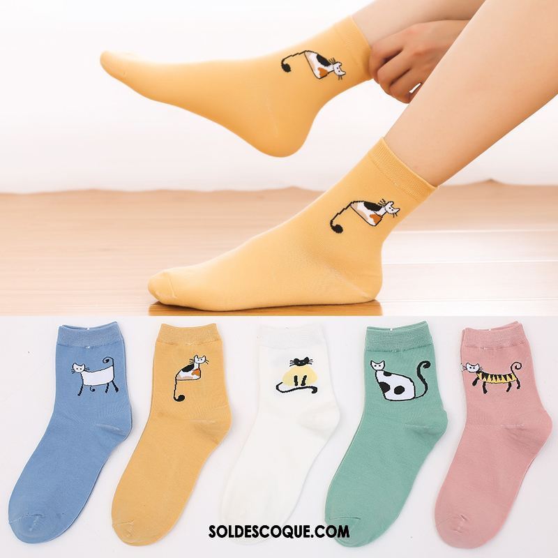 Chaussette Femme Bouche Peu Profonde Section Mince Été Charmant Coton En Ligne