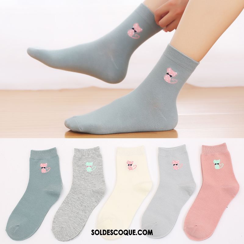 Chaussette Femme Bouche Peu Profonde Section Mince Été Charmant Coton En Ligne