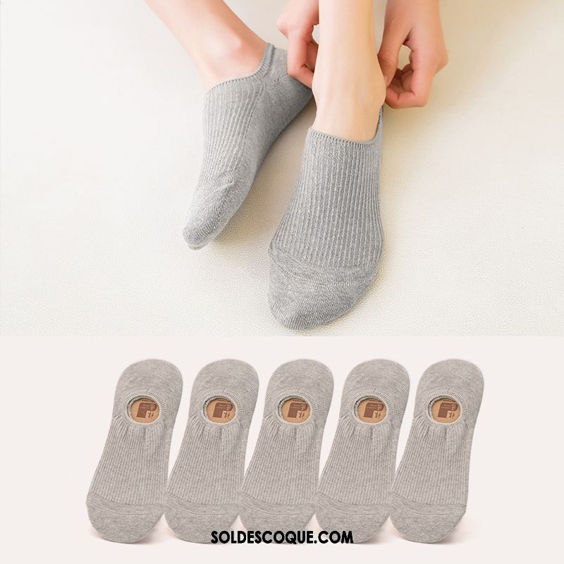 Chaussette Femme Chaussette Basse Coupée Invisible Été Coton Faible Pas Cher