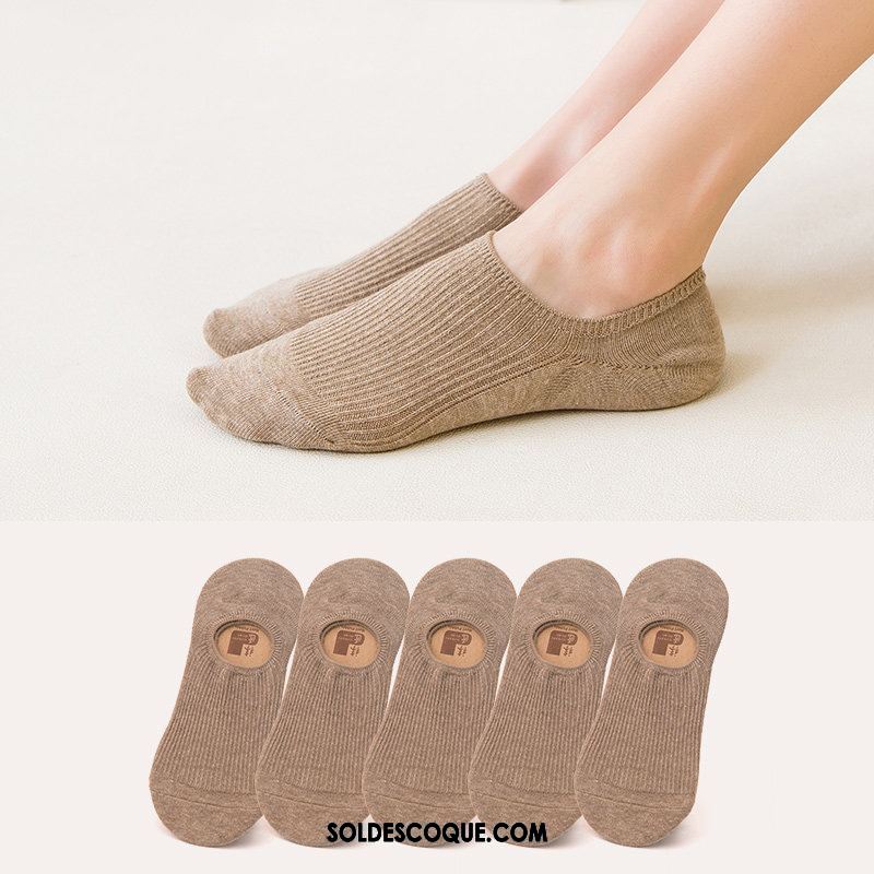 Chaussette Femme Chaussette Basse Coupée Invisible Été Coton Faible Pas Cher