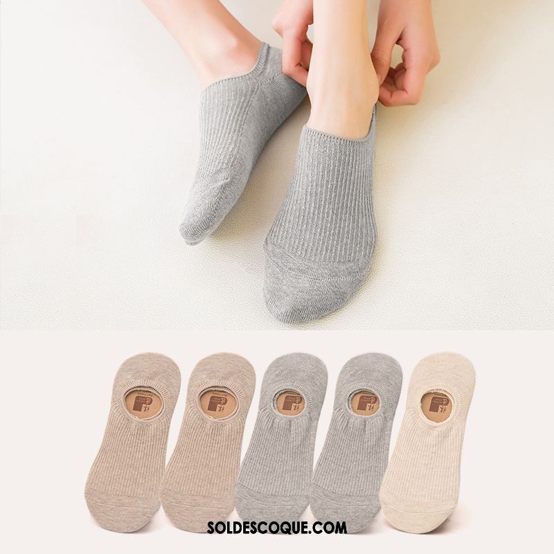 Chaussette Femme Chaussette Basse Coupée Invisible Été Coton Faible Pas Cher