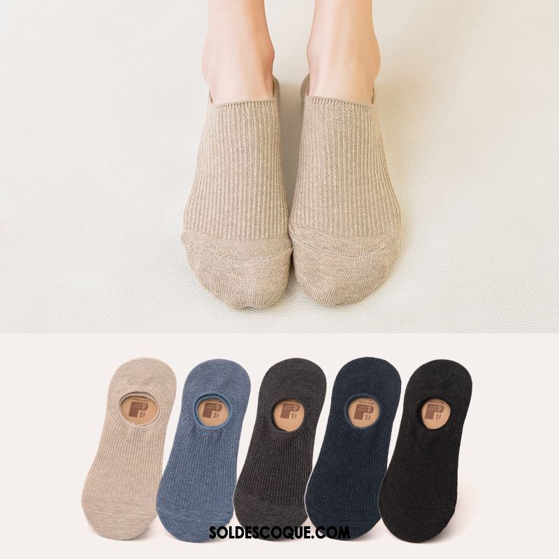 Chaussette Femme Chaussette Basse Coupée Invisible Été Coton Faible Pas Cher