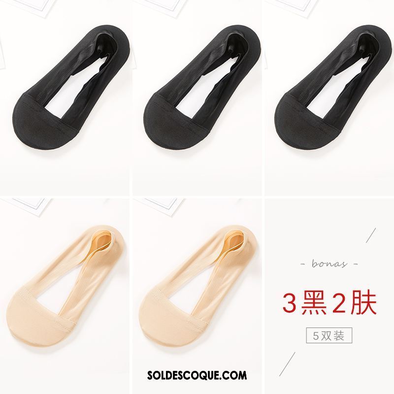 Chaussette Femme Chaussette Basse Coupée Silicone Été Bouche Peu Profonde Antidérapant En Ligne