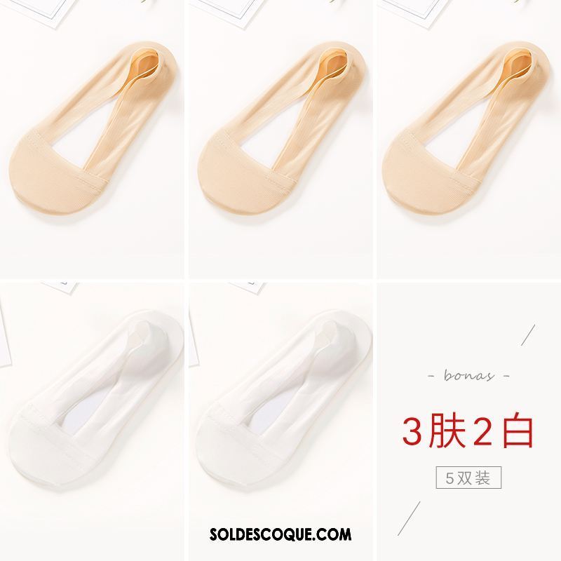 Chaussette Femme Chaussette Basse Coupée Silicone Été Bouche Peu Profonde Antidérapant En Ligne