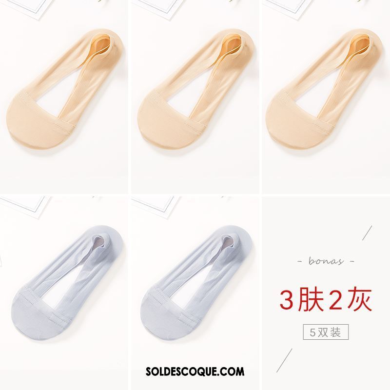 Chaussette Femme Chaussette Basse Coupée Silicone Été Bouche Peu Profonde Antidérapant En Ligne