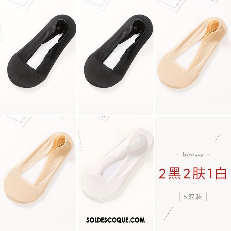 Chaussette Femme Chaussette Basse Coupée Silicone Été Bouche Peu Profonde Antidérapant En Ligne