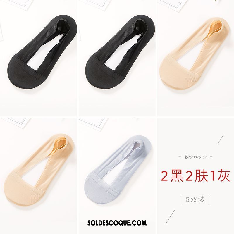 Chaussette Femme Chaussette Basse Coupée Silicone Été Bouche Peu Profonde Antidérapant En Ligne