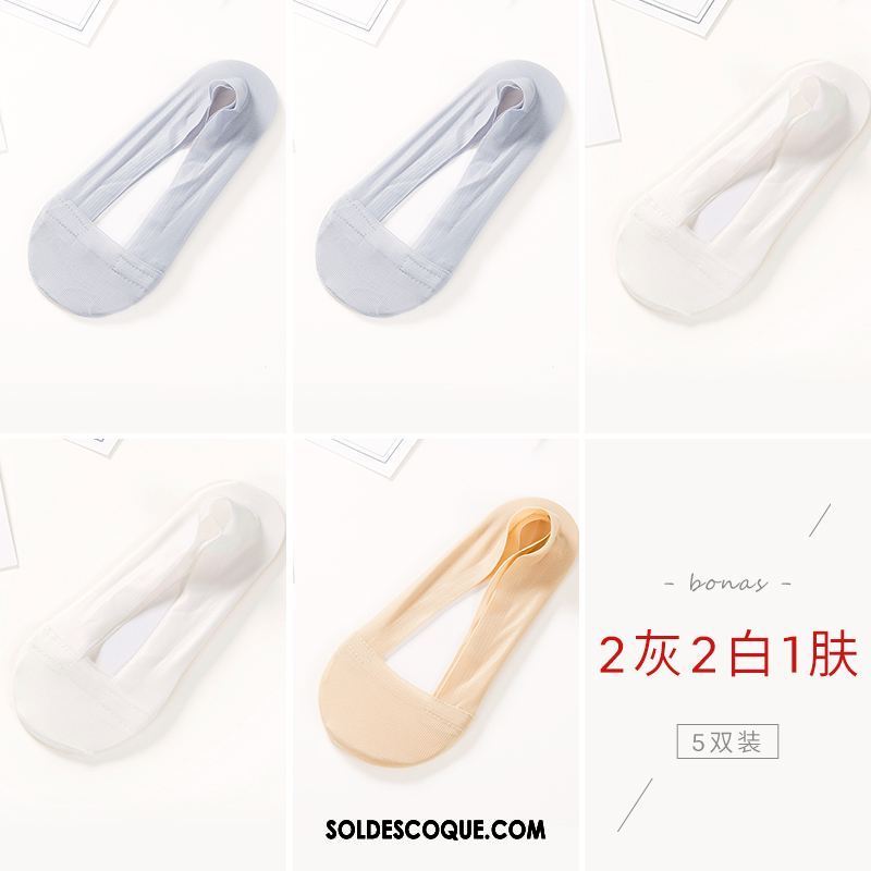 Chaussette Femme Chaussette Basse Coupée Silicone Été Bouche Peu Profonde Antidérapant En Ligne