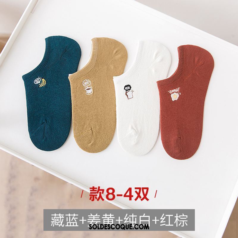 Chaussette Femme Chaussette Basse Coupée Étudiant Court Chaussettes En Coton Simple Pas Cher