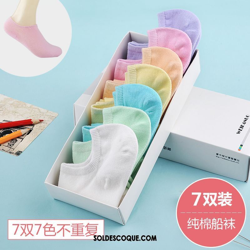 Chaussette Femme Chaussette Basse Coupée Été Bouche Peu Profonde Silicone Invisible En Vente