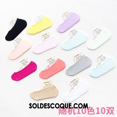 Chaussette Femme Chaussette Courte Bouche Peu Profonde Pure Couleur Chaussette Basse Coupée Faible Pas Cher