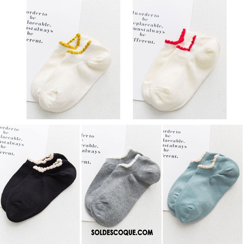 Chaussette Femme Coton Charmant Invisible Bouche Peu Profonde Multicolore En Vente