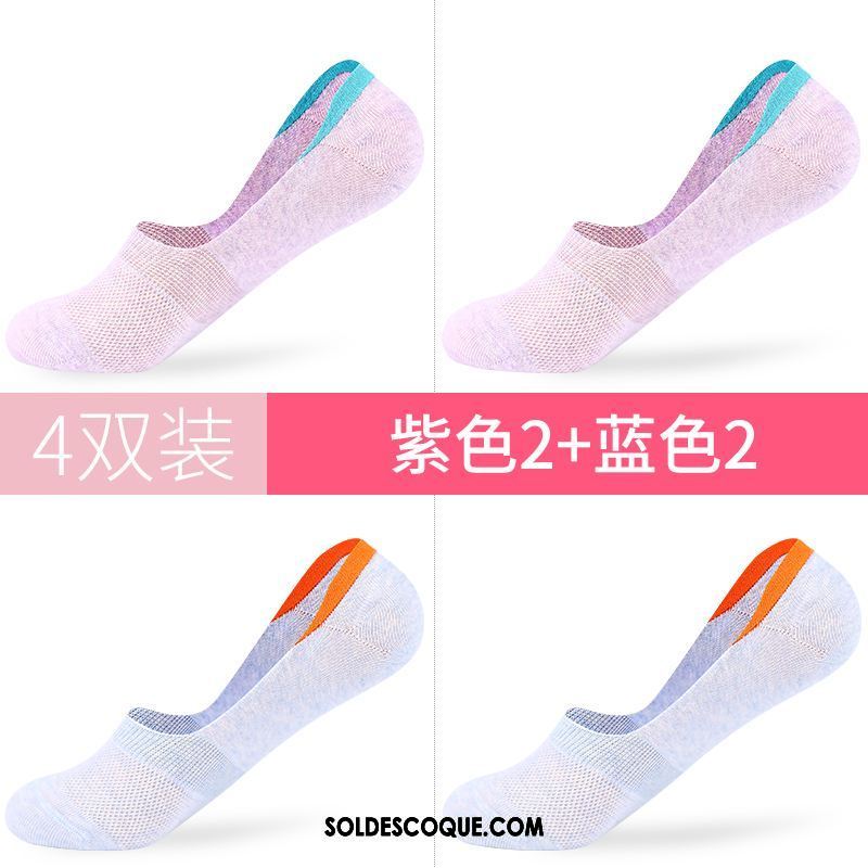 Chaussette Femme Coton Chaussette Basse Coupée Été Faible Invisible En Ligne