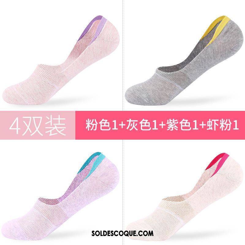 Chaussette Femme Coton Chaussette Basse Coupée Été Faible Invisible En Ligne