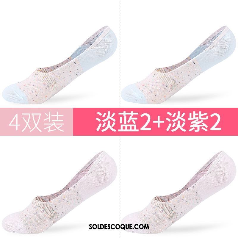 Chaussette Femme Coton Chaussette Basse Coupée Été Faible Invisible En Ligne