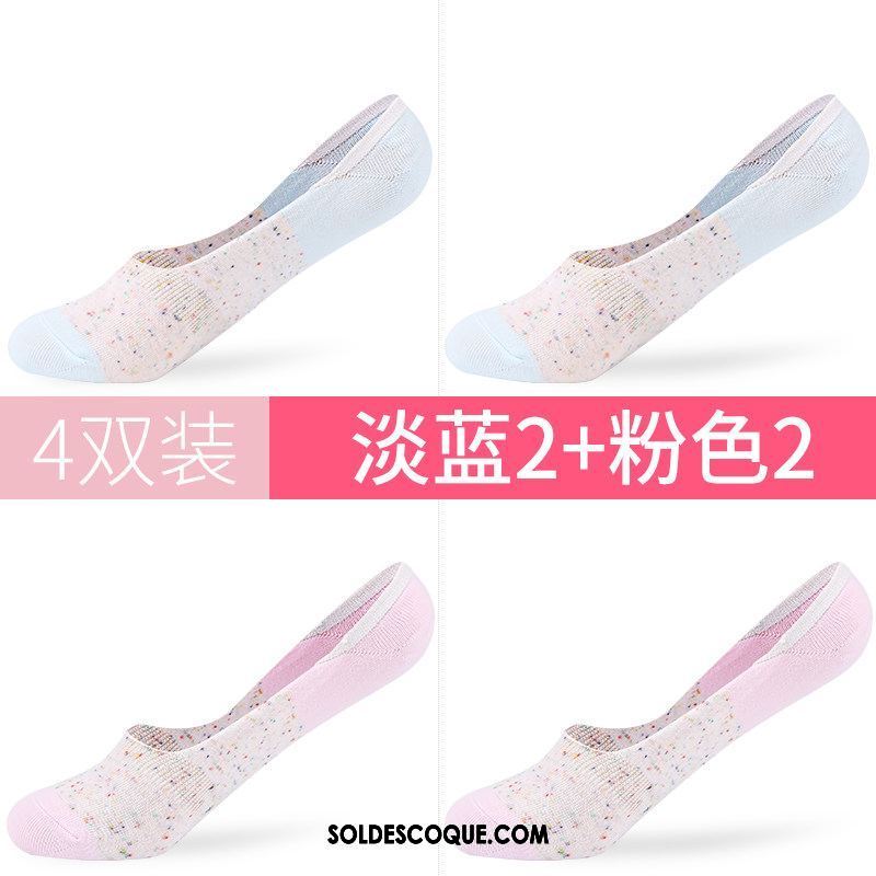 Chaussette Femme Coton Chaussette Basse Coupée Été Faible Invisible En Ligne