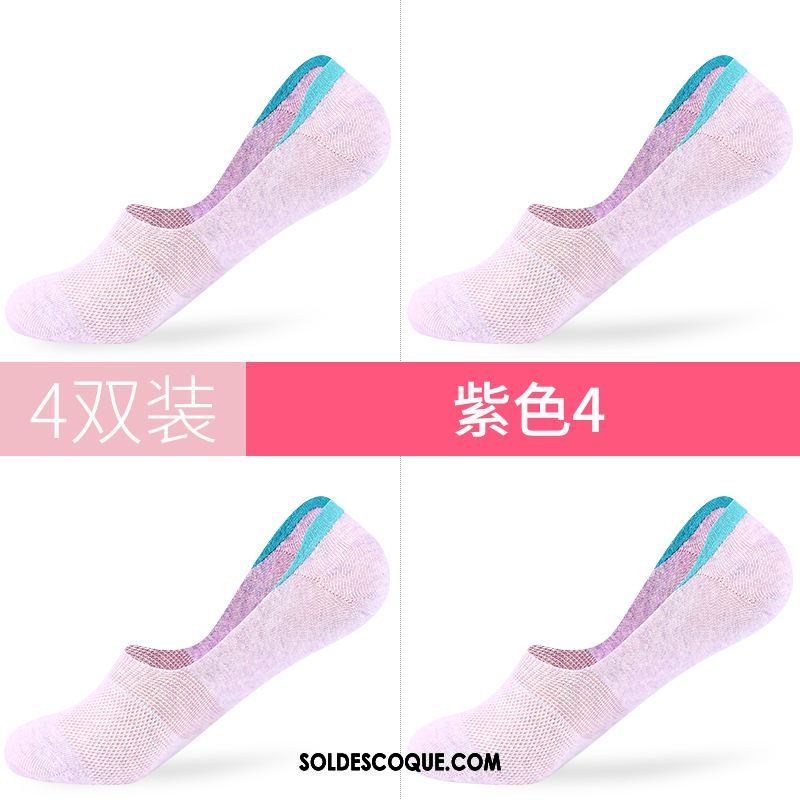 Chaussette Femme Coton Chaussette Basse Coupée Été Faible Invisible En Ligne