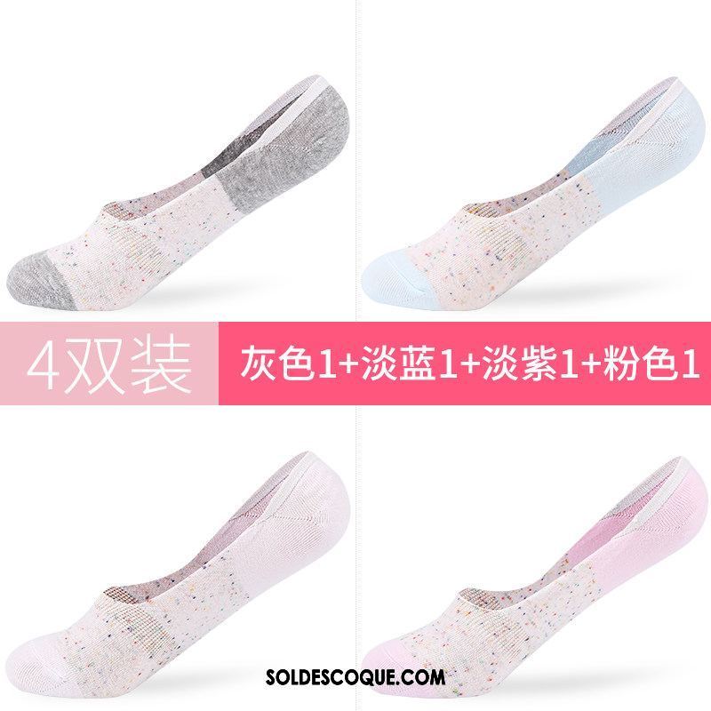 Chaussette Femme Coton Chaussette Basse Coupée Été Faible Invisible En Ligne