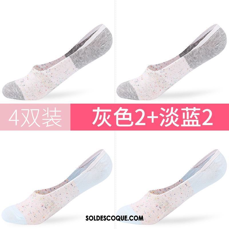 Chaussette Femme Coton Chaussette Basse Coupée Été Faible Invisible En Ligne