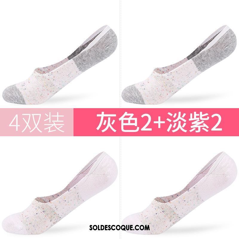 Chaussette Femme Coton Chaussette Basse Coupée Été Faible Invisible En Ligne