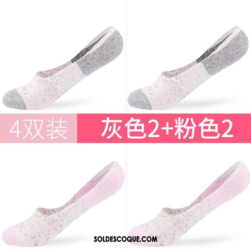 Chaussette Femme Coton Chaussette Basse Coupée Été Faible Invisible En Ligne